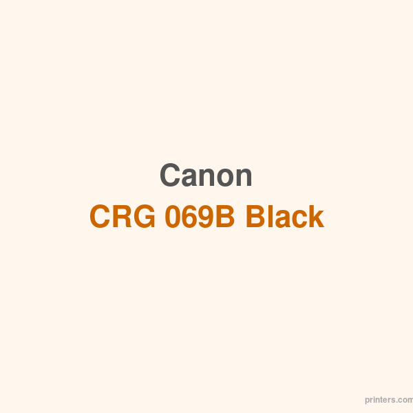 Canon CRG 069B Black Toner - 香港原裝行貨 Printers.com.hk