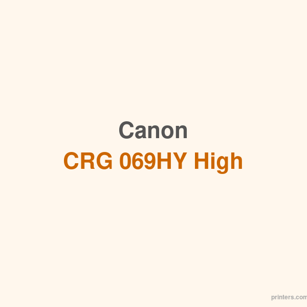 Canon CRG 069HY High Yield Yellow Toner - 香港原裝行貨 Printers.com.hk