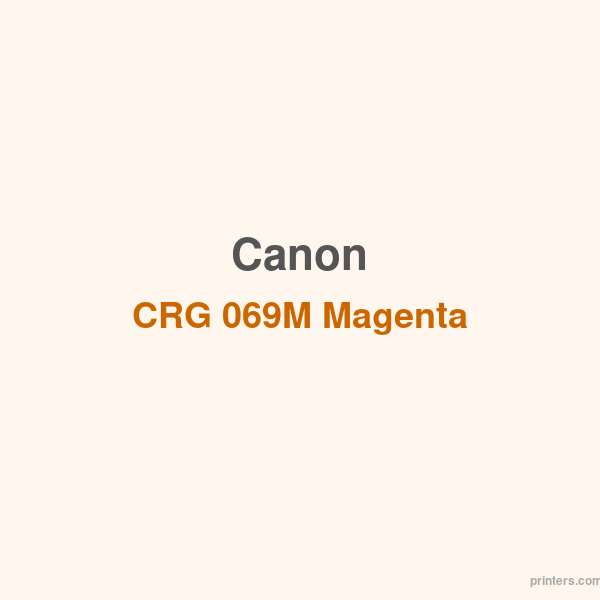 Canon CRG 069M Magenta Toner - 香港原裝行貨 Printers.com.hk
