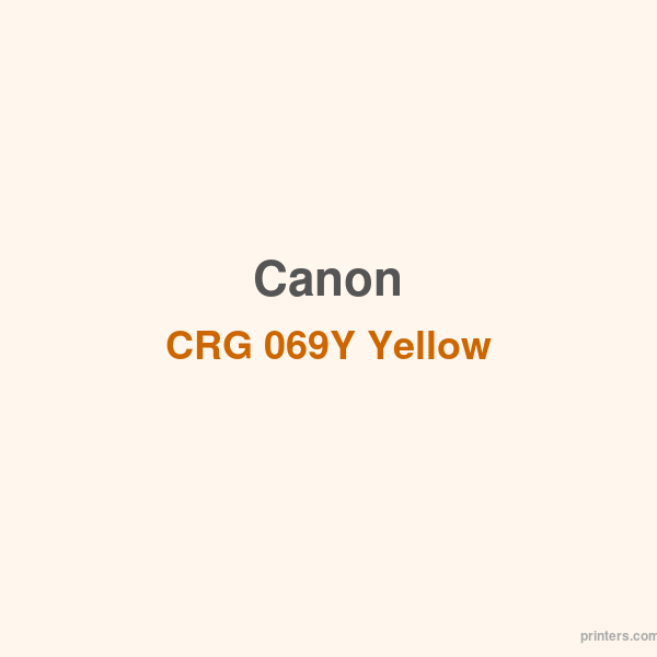 Canon CRG 069Y Yellow Toner - 香港原裝行貨 Printers.com.hk