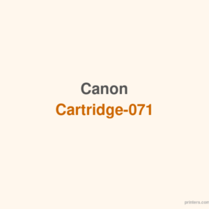 Canon Cartridge-071 - 香港原裝行貨 Printers.com.hk