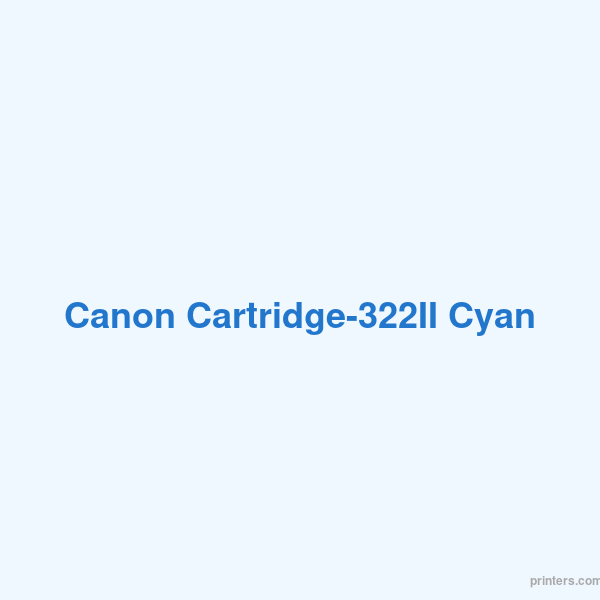 Canon Cartridge-322II Cyan - 香港原裝行貨 Printers.com.hk