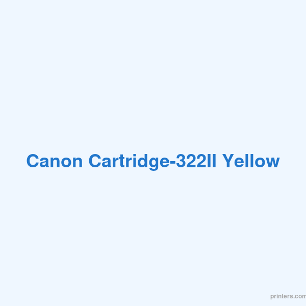 Canon Cartridge-322II Yellow - 香港原裝行貨 Printers.com.hk