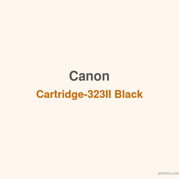 Canon Cartridge-323II Black - 香港原裝行貨 Printers.com.hk