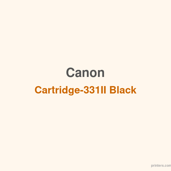 Canon Cartridge-331II Black - 香港原裝行貨 Printers.com.hk