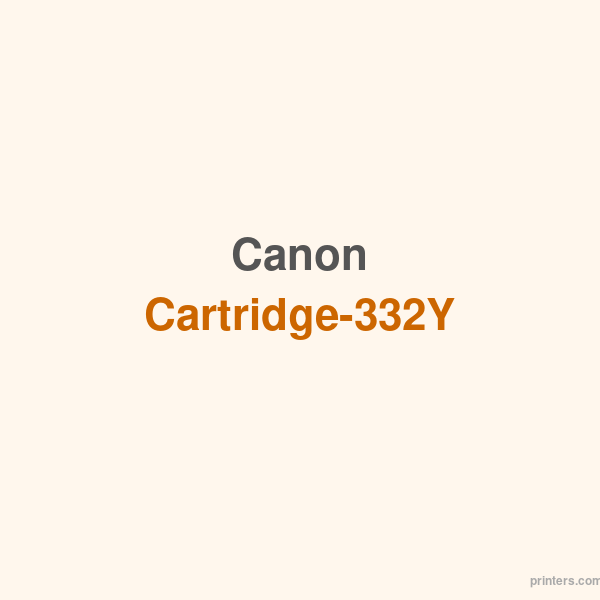 Canon Cartridge-332Y - 香港原裝行貨 Printers.com.hk