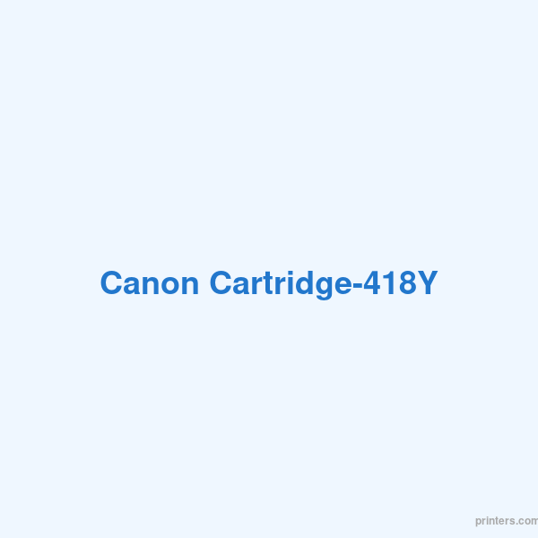 Canon Cartridge-418Y - 香港原裝行貨 Printers.com.hk