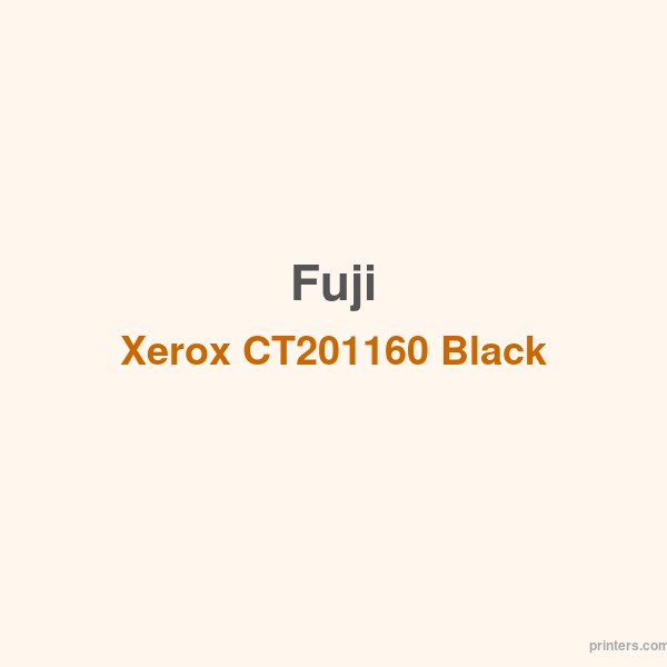 Fuji Xerox CT201160 Black Toner Cartridge - 香港原裝行貨 Printers.com.hk