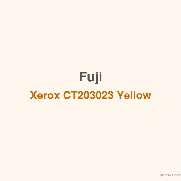 Fuji Xerox CT203023 Yellow Toner Cartridge - 香港原裝行貨 Printers.com.hk