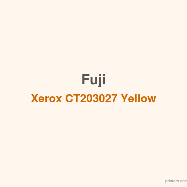 Fuji Xerox CT203027 Yellow Toner Cartridge High Capacity (14K pages) - 香港原裝行貨 Printers.com.hk