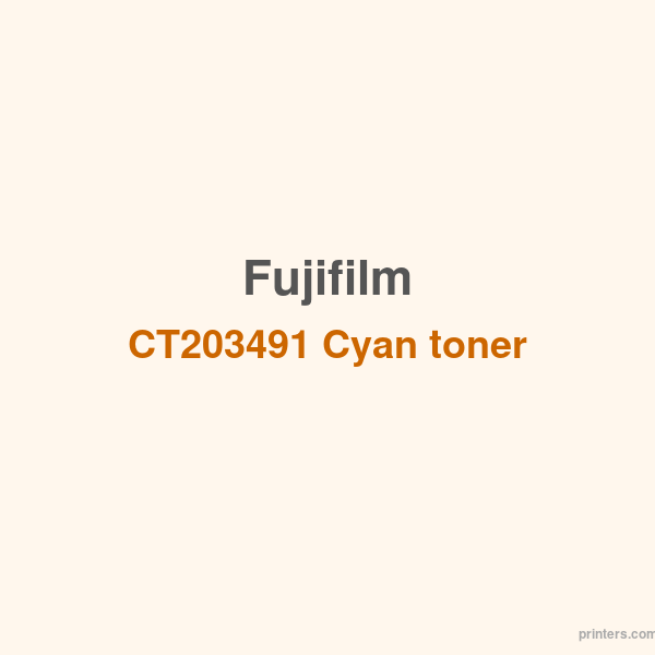 Fuji Xerox Fujifilm CT203491 Cyan toner (up to 2,000 pages) - 香港原裝行貨 Printers.com.hk