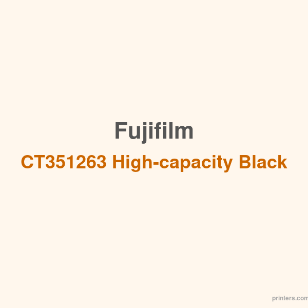 Fuji Xerox Fujifilm CT351263 High-capacity Black toner (up to 4,500 pages) - 香港原裝行貨 Printers.com.hk