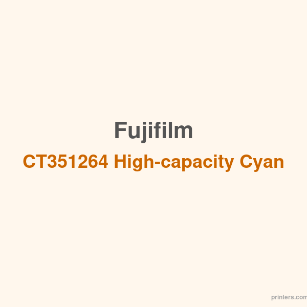 Fuji Xerox Fujifilm CT351264 High-capacity Cyan toner (up to 4,500 pages) - 香港原裝行貨 Printers.com.hk