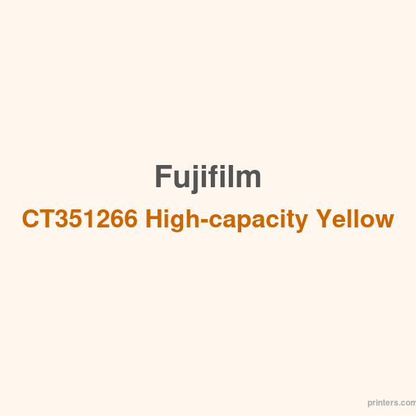 Fuji Xerox Fujifilm CT351266 High-capacity Yellow toner (up to 4,500 pages) - 香港原裝行貨 Printers.com.hk