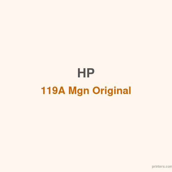 HP 119A Mgn Original Laser Toner Cartridge - 香港原裝行貨 Printers.com.hk