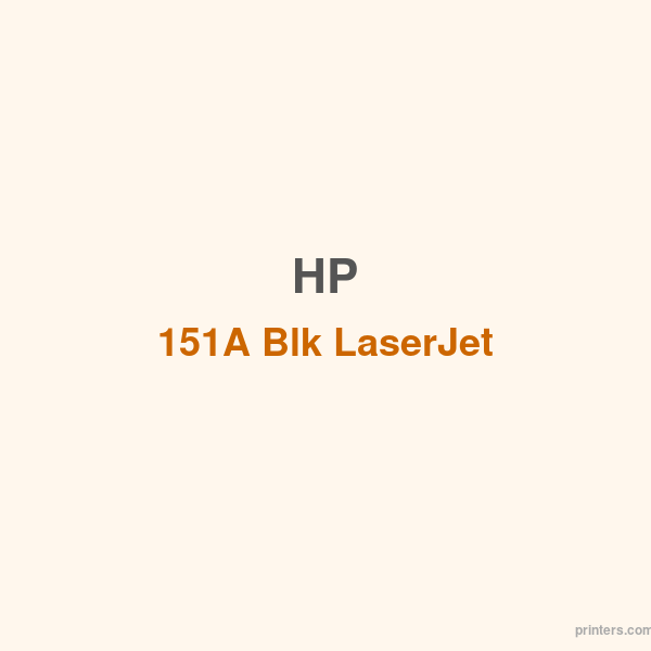 HP 151A Blk LaserJet Toner Cartridge - 香港原裝行貨 Printers.com.hk