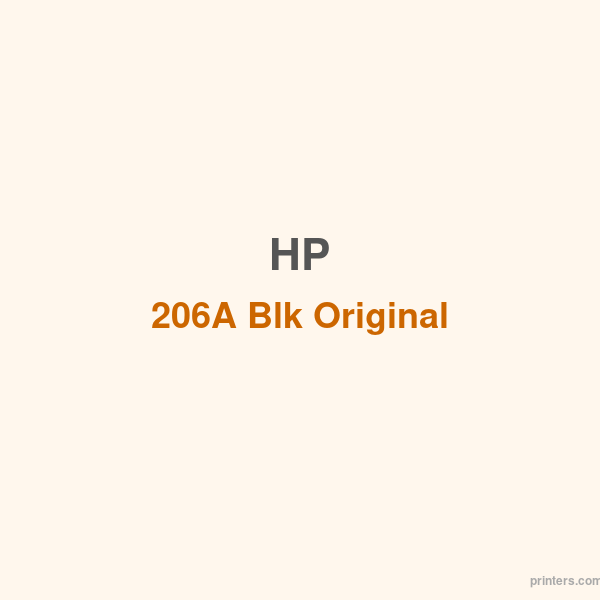 HP 206A Blk Original LaserJet Toner Cartridge - 香港原裝行貨 Printers.com.hk