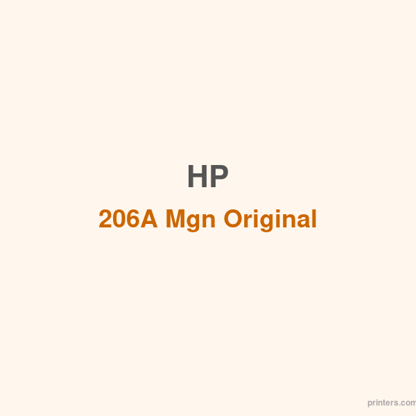 HP 206A Mgn Original LaserJet Toner Cartridge - 香港原裝行貨 Printers.com.hk