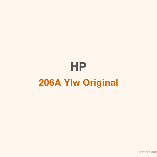 HP 206A Ylw Original LaserJet Toner Cartridge - 香港原裝行貨 Printers.com.hk