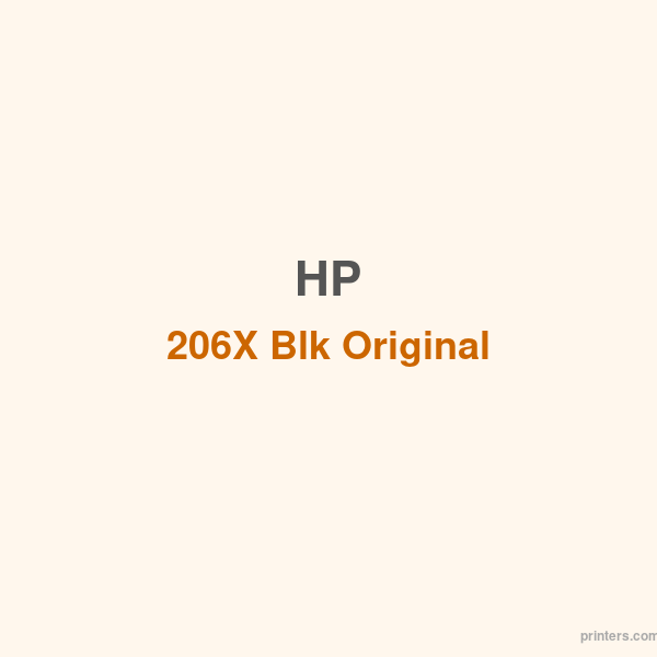 HP 206X Blk Original LaserJet Toner Cartridge - 香港原裝行貨 Printers.com.hk