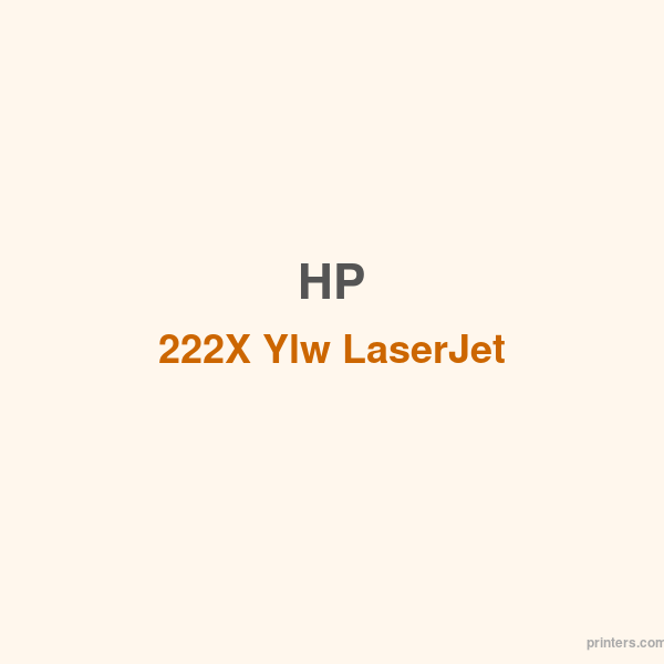 HP 222X Ylw LaserJet Toner Cartridge - 香港原裝行貨 Printers.com.hk