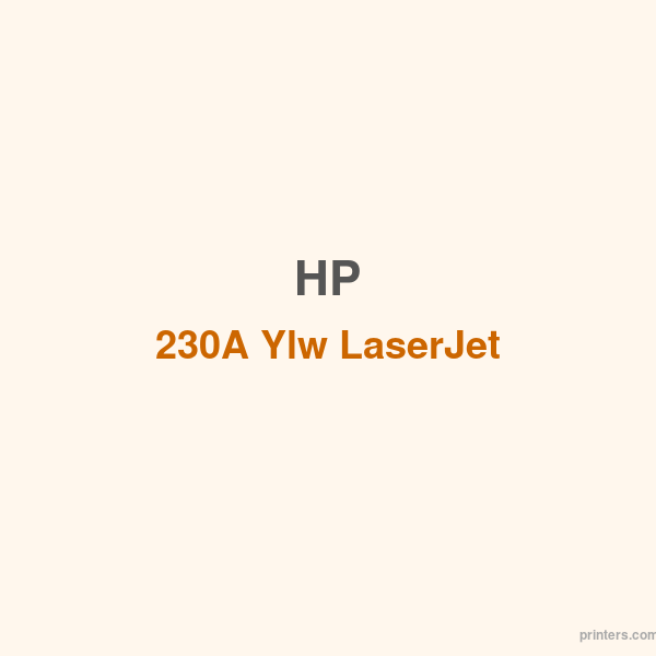 HP 230A Ylw LaserJet Toner Cartridge - 香港原裝行貨 Printers.com.hk