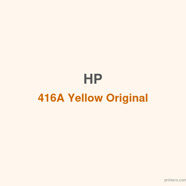 HP 416A Yellow Original LaserJet Toner Cartridge - 香港原裝行貨 Printers.com.hk