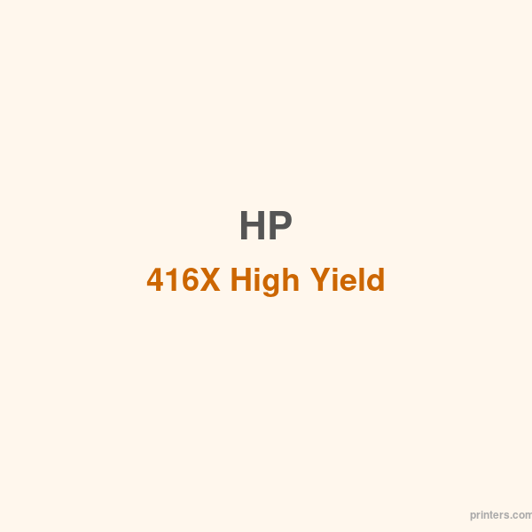 HP 416X High Yield Yellow Original LaserJet Toner Cartridge - 香港原裝行貨 Printers.com.hk
