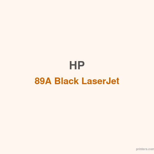 HP 89A Black LaserJet Toner Cartridge - 香港原裝行貨 Printers.com.hk