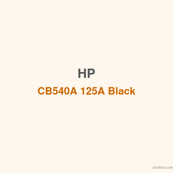 HP CB540A 125A Black Cartridge - 香港原裝行貨 Printers.com.hk
