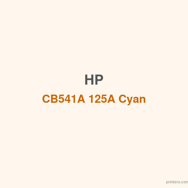 HP CB541A 125A Cyan Cartridge - 香港原裝行貨 Printers.com.hk