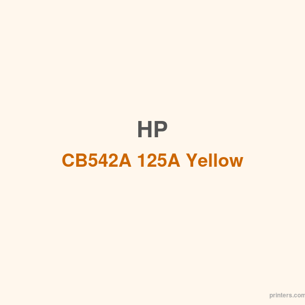 HP CB542A 125A Yellow Cartridge - 香港原裝行貨 Printers.com.hk