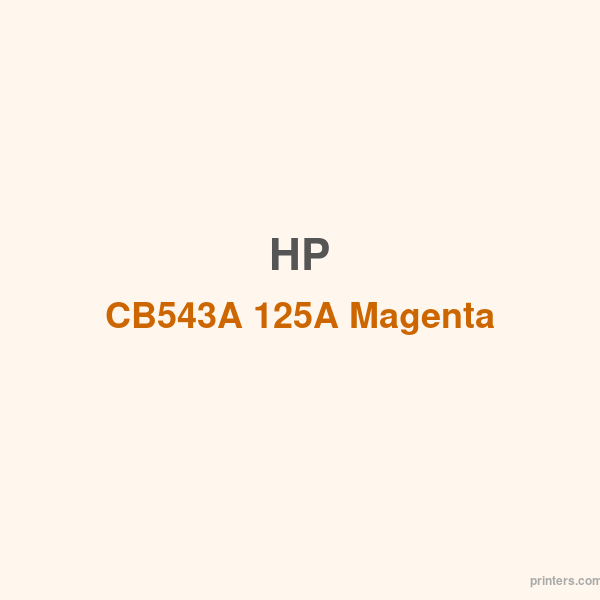 HP CB543A 125A Magenta Cartridge - 香港原裝行貨 Printers.com.hk