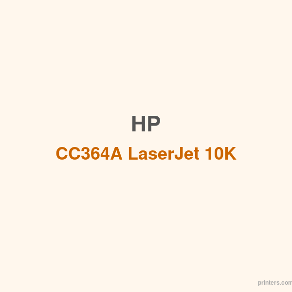 HP CC364A LaserJet 10K Black Toner Cartridge - 香港原裝行貨 Printers.com.hk