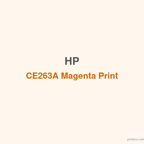 HP CE263A Magenta Print Cartridge - 香港原裝行貨 Printers.com.hk