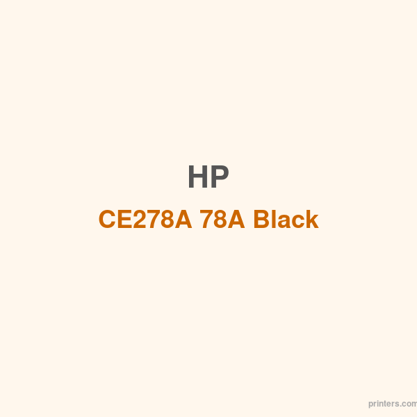 HP CE278A 78A Black Print Cartridge - 香港原裝行貨 Printers.com.hk