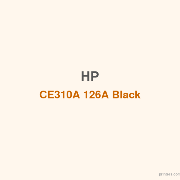 HP CE310A 126A Black Print Cartridge - 香港原裝行貨 Printers.com.hk