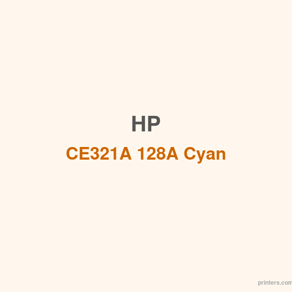 HP CE321A 128A Cyan Cartridge - 香港原裝行貨 Printers.com.hk