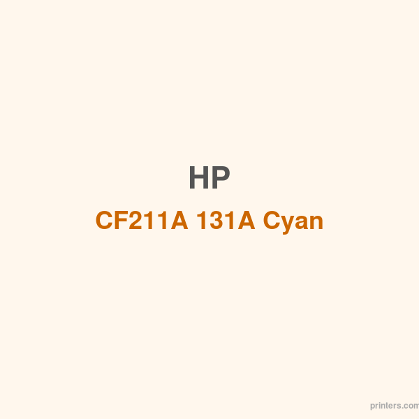 HP CF211A 131A Cyan Cartridge - 香港原裝行貨 Printers.com.hk