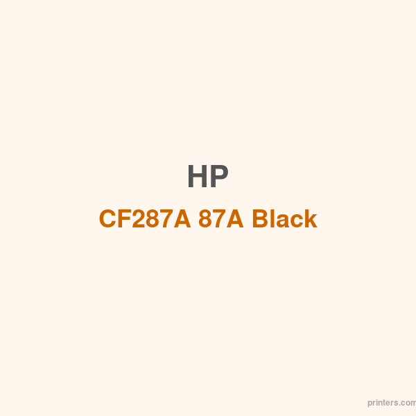 HP CF287A 87A Black LaserJet Toner Cartridge - 香港原裝行貨 Printers.com.hk