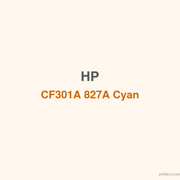 HP CF301A 827A Cyan LaserJet Toner Cartridge - 香港原裝行貨 Printers.com.hk