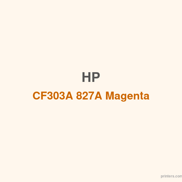 HP CF303A 827A Magenta LaserJet Toner Cartridge - 香港原裝行貨 Printers.com.hk