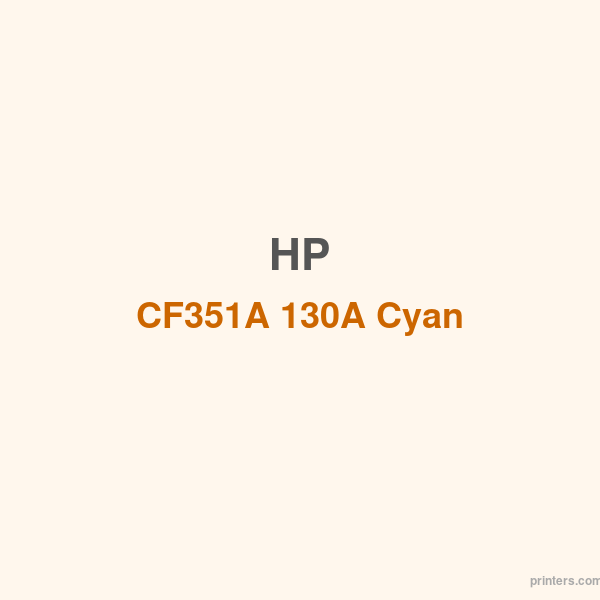 HP CF351A 130A Cyan Toner Cartridge - 香港原裝行貨 Printers.com.hk