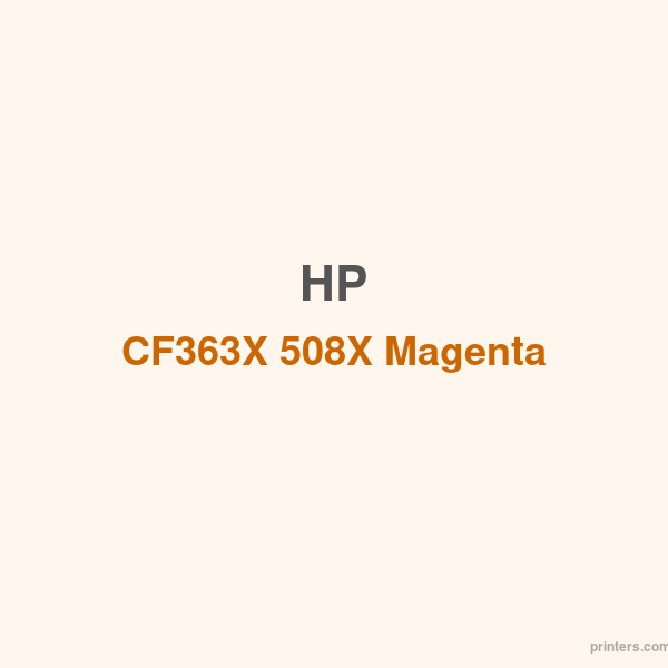 HP CF363X 508X Magenta LaserJet Toner Cartridge - 香港原裝行貨 Printers.com.hk