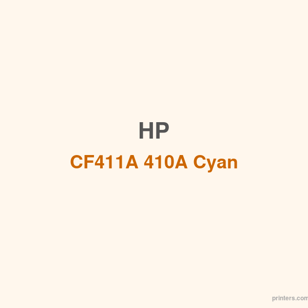 HP CF411A 410A Cyan LaserJet Toner Cartridge - 香港原裝行貨 Printers.com.hk