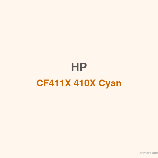HP CF411X 410X Cyan LaserJet Toner Cartridge - 香港原裝行貨 Printers.com.hk