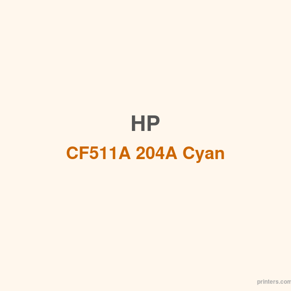 HP CF511A 204A Cyan LaserJet Toner Cartridge - 香港原裝行貨 Printers.com.hk