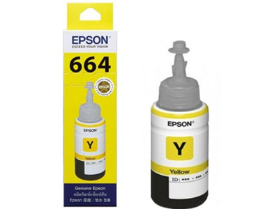 Epson 664 黃色原廠墨水瓶 - 香港原裝行貨 Printers.com.hk