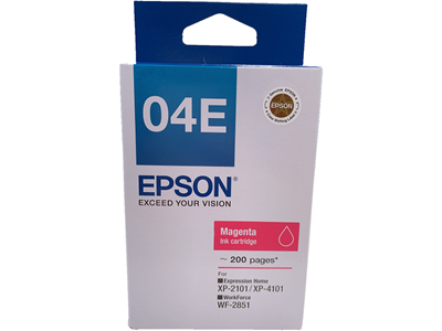 Epson 04E 洋紅色原廠墨水盒 - 香港原裝行貨 Printers.com.hk