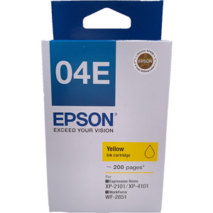 Epson 04E 黃色原廠墨水盒 - 香港原裝行貨 Printers.com.hk